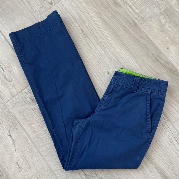 Lilly Pulitzer Main Line Fit Navy Mid Rise Wide Leg Trouser Pants Women’s Size 6 - Picture 2 of 9